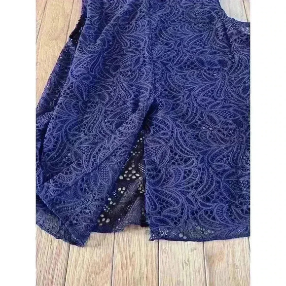 AG Women's Sleeveless Lace Camisole Blouse Purple Size S Casual Top - Picture 6 of 8